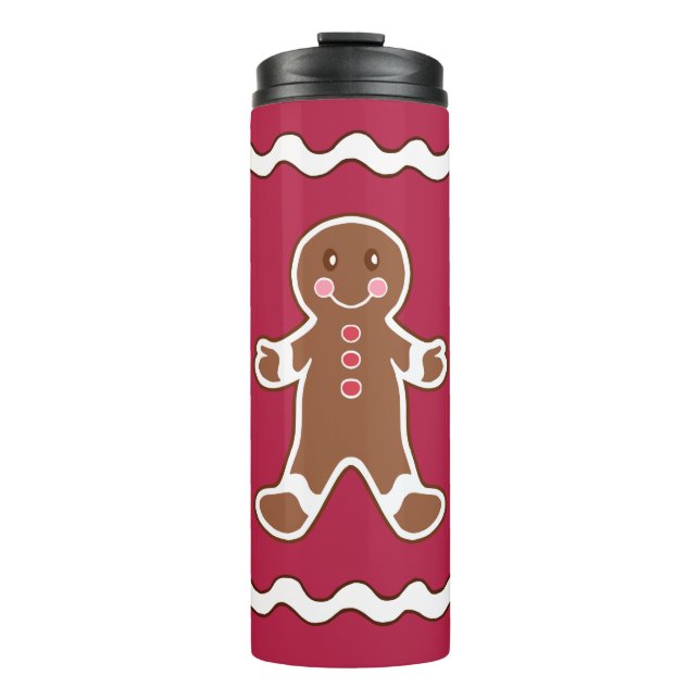 Christmas Gingerbread Boy Coffee Tumbler Mug (Front)