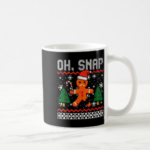 Christmas Gingerbread Broken Oh Snap Ugly Xmas Men Coffee Mug