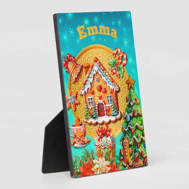 Christmas Gingerbread Candy House, and New Year Plaque (Side)