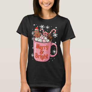 Christmas Gingerbread Cocoa Merry Bright Xmas Wome T-Shirt