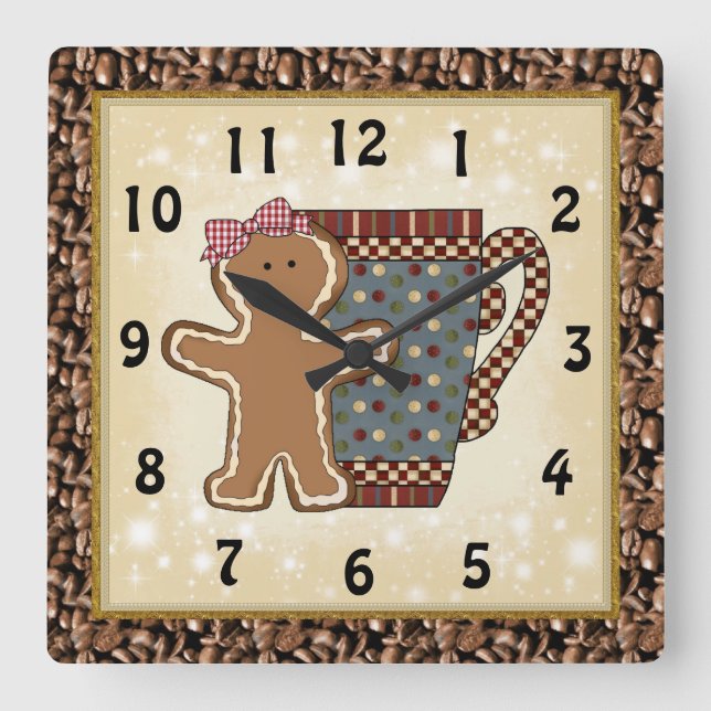 Christmas Gingerbread coffee clock (Front)