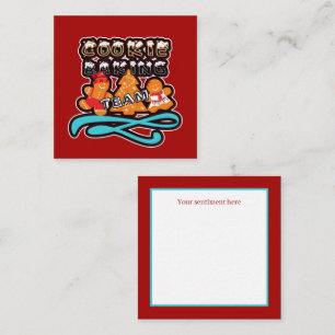 Christmas gingerbread cookie baking team card