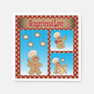 Christmas Gingerbread Cookie Love Napkin