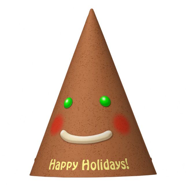 Christmas Gingerbread Cookie Party Hat (Front)