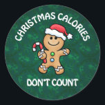 Christmas Gingerbread Cookie Sticker<br><div class="desc">Cute gingerbread cookie design.</div>