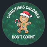 Christmas Gingerbread Cookie Sticker<br><div class="desc">Cute gingerbread cookie design.</div>