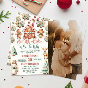  Christmas Gingerbread Cookies Baby Shower Party  Invitation