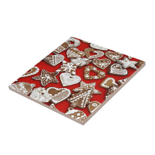 Christmas Gingerbread Cookies Ceramic Tile
