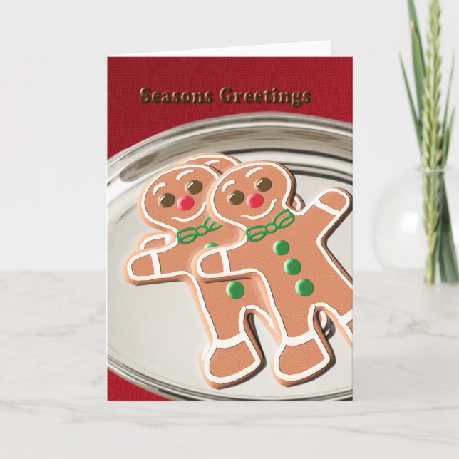 Christmas Gingerbread Cookies Holiday Card (Front)