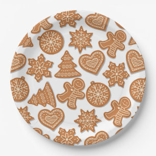 Christmas Gingerbread Cookies  Paper Plate