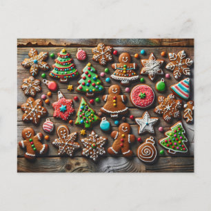 Christmas gingerbread cookies, Postcrossing Postcard