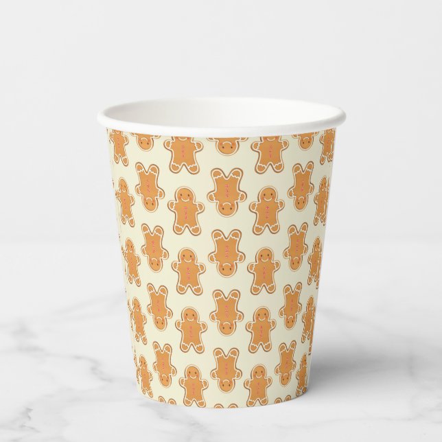 Christmas gingerbread cookies printed paper cups (Back)