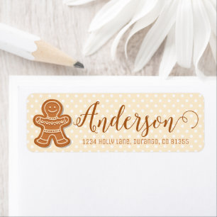 Christmas Gingerbread Cookies Return Address Label
