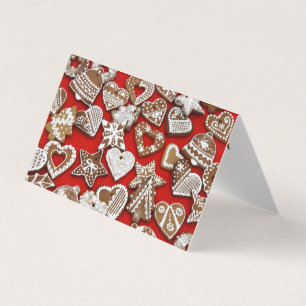 Christmas Gingerbread Cookies Tent Fold Cards