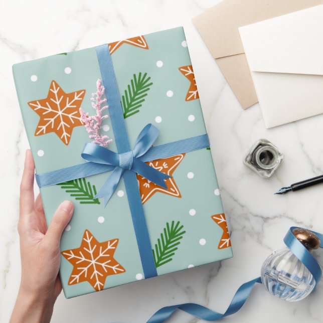 Christmas gingerbread cookies Wrapping Paper (Gifting)