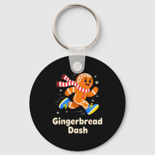 Christmas Gingerbread Dash Running Runner Xmas Mar Key Ring