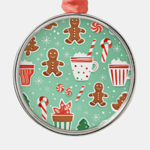 Christmas Gingerbread design Metal Ornament