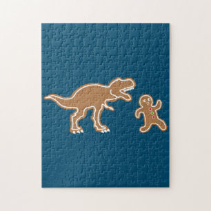 Christmas Gingerbread Dinosaur Cookie Hunt Jigsaw Puzzle