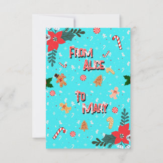 Christmas Gingerbread Flat Card