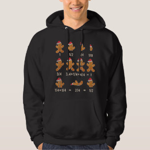 Christmas Gingerbread Fraction Cute Xmas Cookie Ma Hoodie