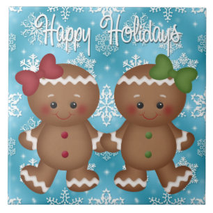 Christmas Gingerbread Holiday cartoon tile