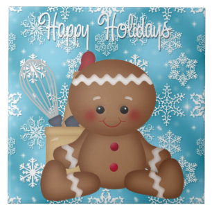 Christmas Gingerbread Holiday cartoon tile