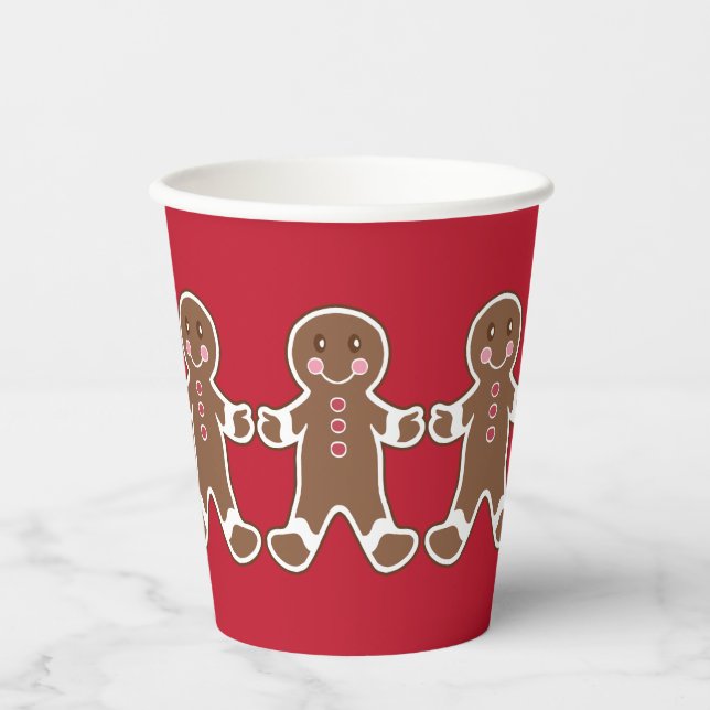 Christmas Gingerbread Holiday Coffee Drink Paper Cups (Front)