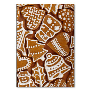 Christmas Gingerbread Holiday Cookies Table Number