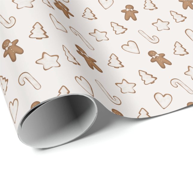Christmas gingerbread holiday cookies wrapping paper (Roll Corner)