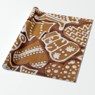 Christmas Gingerbread Holiday Cookies Wrapping Paper