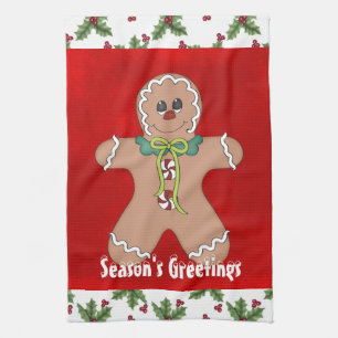 Christmas Gingerbread Holiday kitchen towel