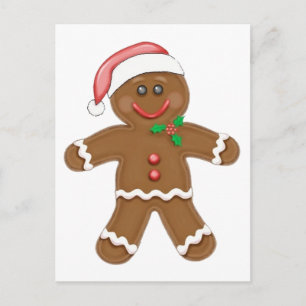 Christmas Gingerbread Holiday Postcard