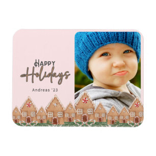 Christmas gingerbread holiday watercolor magnet