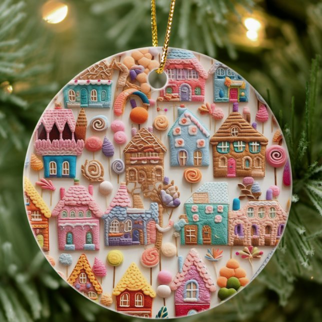 Christmas Gingerbread House Ceramic Ornament (Creator Uploaded)