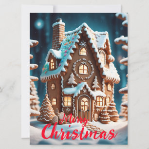 Christmas Gingerbread House Holiday Card