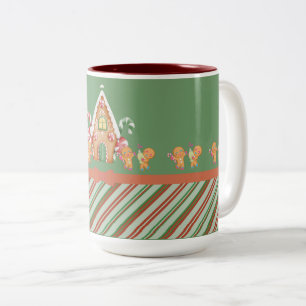 Christmas Gingerbread House Hot Chocolate Two-Tone Two-Tone Coffee Mug
