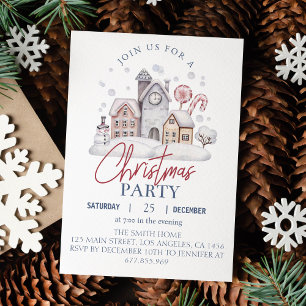 Christmas Gingerbread House Party Invitation