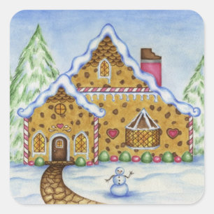 Christmas Gingerbread House Stickers