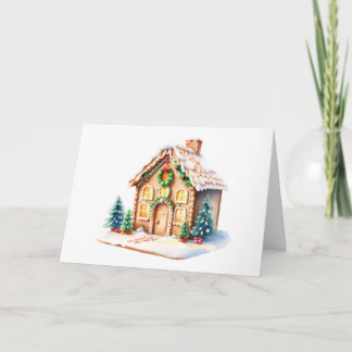 Christmas Gingerbread House Thank You Card