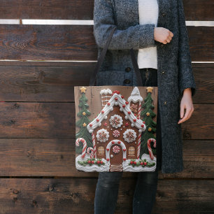 Christmas Gingerbread House Tote Bag
