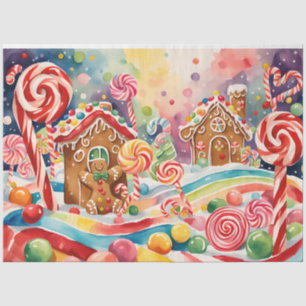 christmas gingerbread houses tissue paper