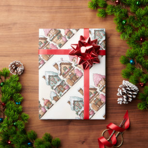 Christmas Gingerbread Houses Wrapping Paper