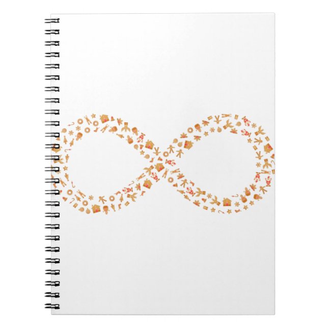 Christmas Gingerbread Infinity Sign Notebook (Front)