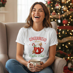 Christmas Gingerbread Latte Coffee Club Festive Tri-Blend Shirt