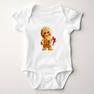 Christmas gingerbread man baby bodysuit