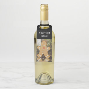 Christmas gingerbread man bottle tag