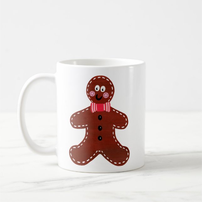 Christmas Gingerbread Man Coffee Mug (Left)