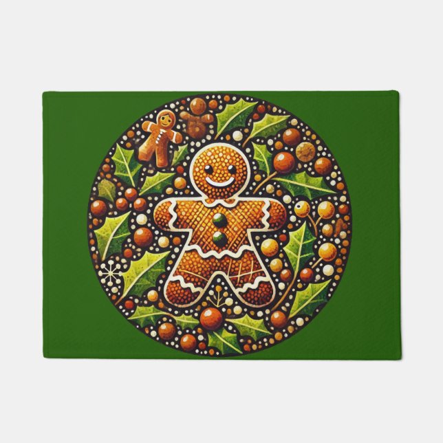 Christmas Gingerbread Man                          Doormat (Front)