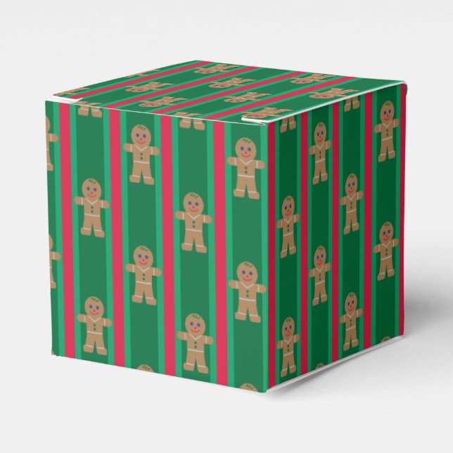 Christmas Gingerbread Man Favour Box (Front Side)