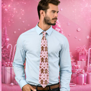 Christmas Gingerbread man gingerbread woman tree  Tie